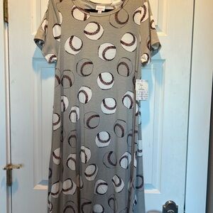 Lularoe Baseball Print Dress